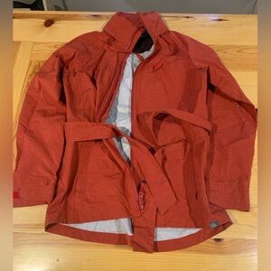 Prana raincoat with stowable hood